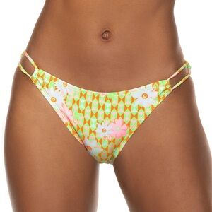 Daisy Floral Cut-Out Bikini Bottoms for Juniors